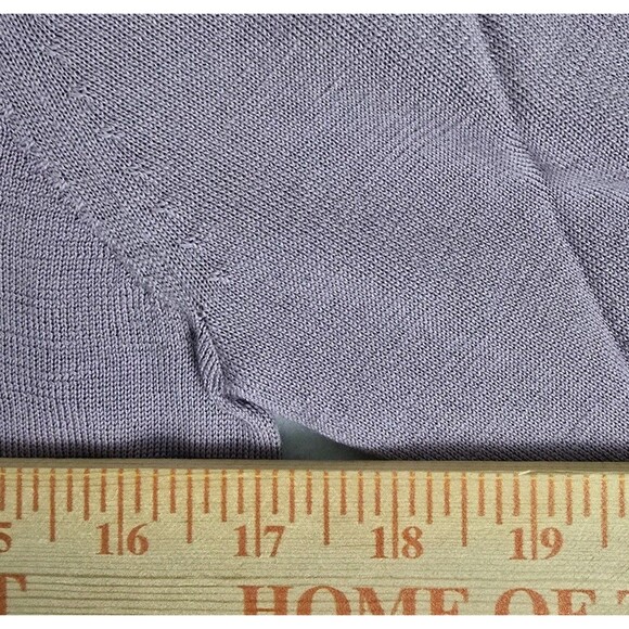 Universal Standard Dalia Mixed Media Top Merino Wool Top Elderberry 4XS (0-00) - Picture 8 of 12